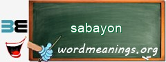 WordMeaning blackboard for sabayon